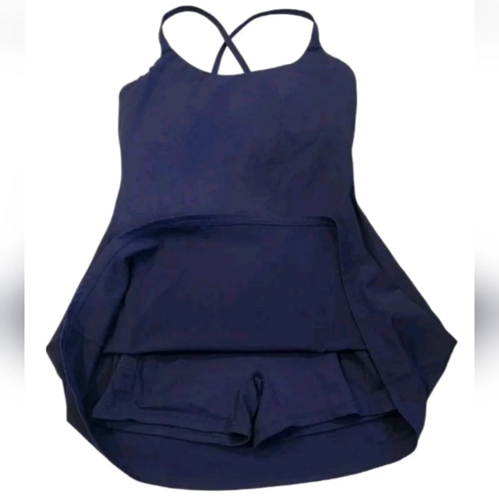 Halara Softly Zero Plush Backless Active Navy Dress-Easy Peezy Edition! Size XS